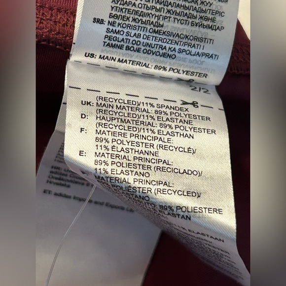 NWT $50 adidas X Zoe Saldana AEROREADY Victory Crimson Shine Training Tights med - Picture 11 of 11